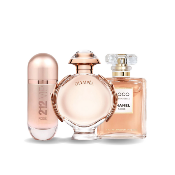 Aktionspaket mit 3 Parfüms: 212 VIP Rosé, Olympea en Coco Mademoiselle 100ml